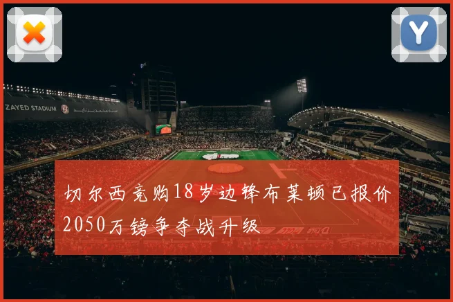 切尔西竞购18岁边锋布莱顿已报价2050万镑争夺战升级