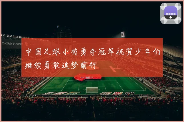 中国足球小将勇夺冠军祝贺少年们继续勇敢追梦前行